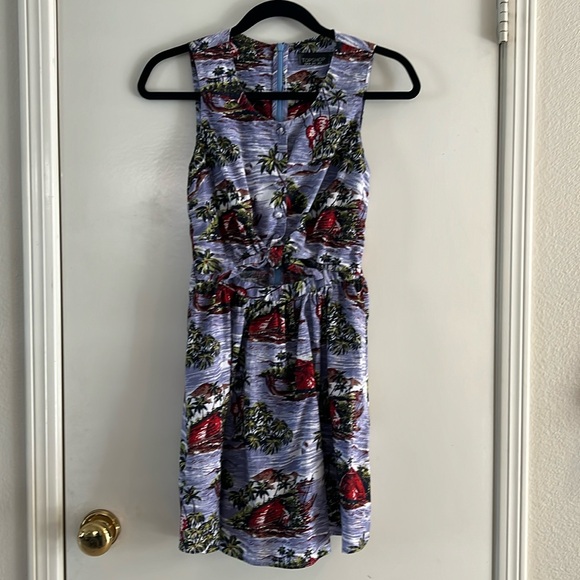 Topshop Hawaiian Print Dress - Picture 1 of 10